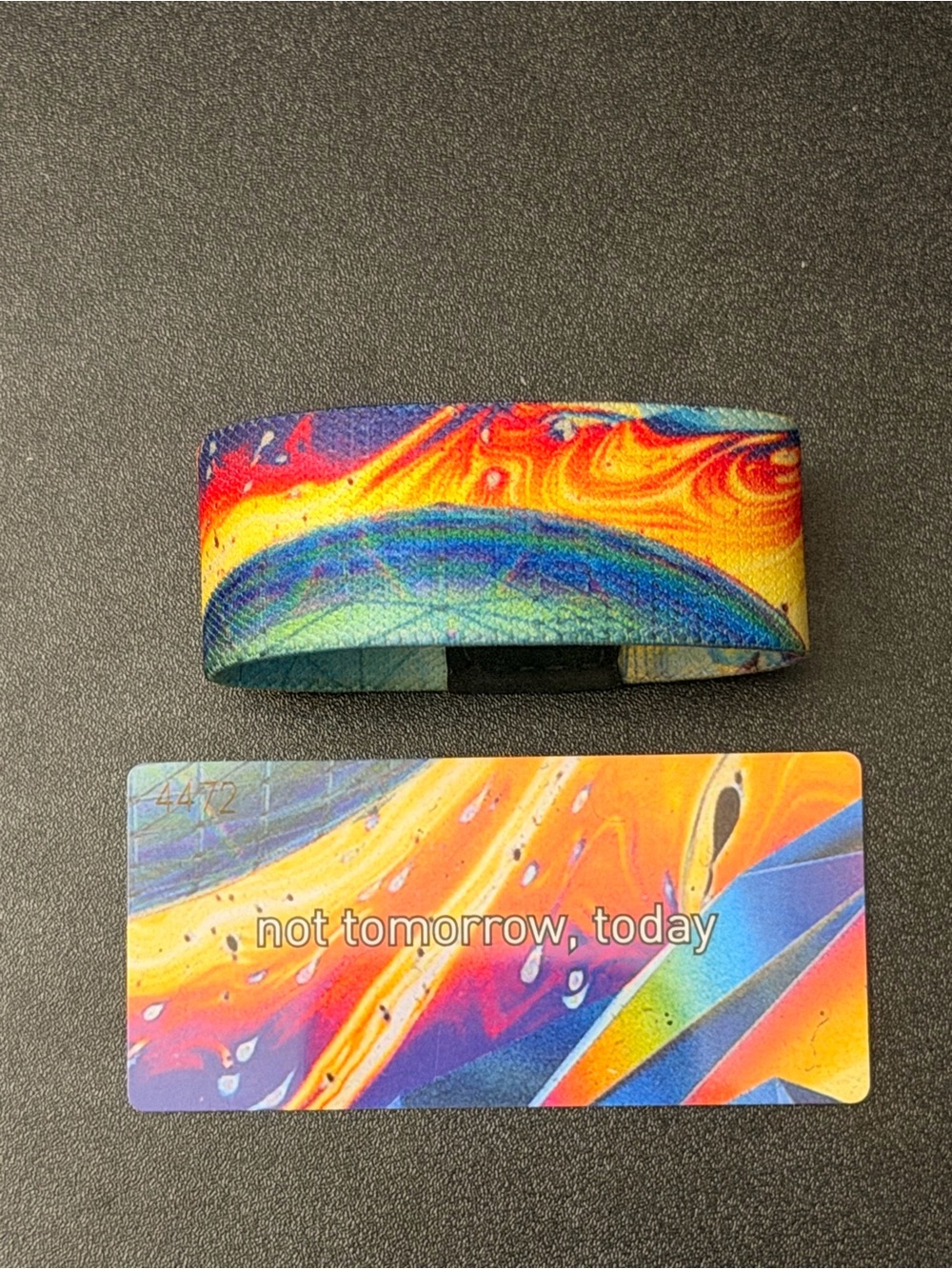 OOS ZOX “Not Tomorrow, Today” no. 4472 Wristband *CUSTOM XS”